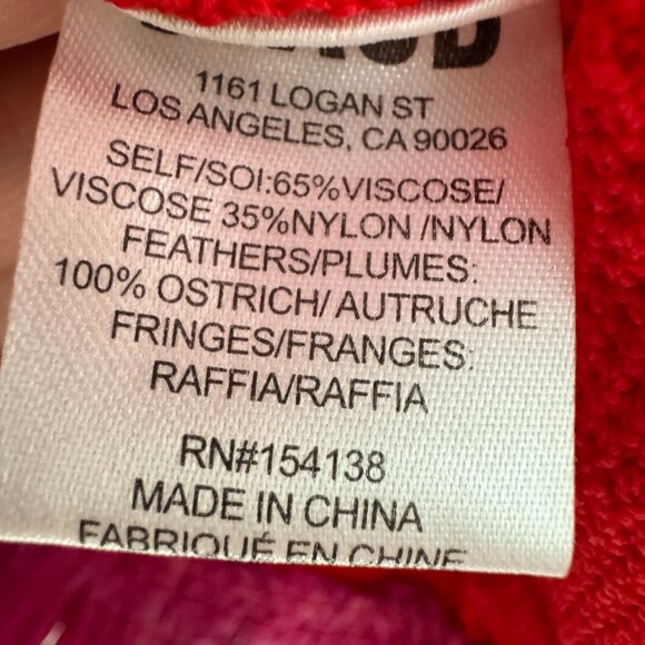 STAUD Etta Feather And Raffia-trimmed Crochet-knit Mini Dress In Blood Orange, s - Picture 7 of 12